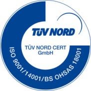 We have been certified by TÜV NORD  For ISO 9001, ISO 14001 and OHSAS 18001